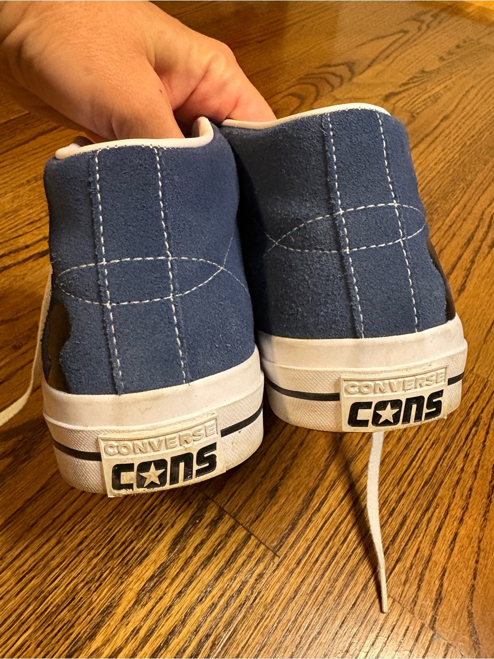 Navy High Top Converse - Picture 4 of 8